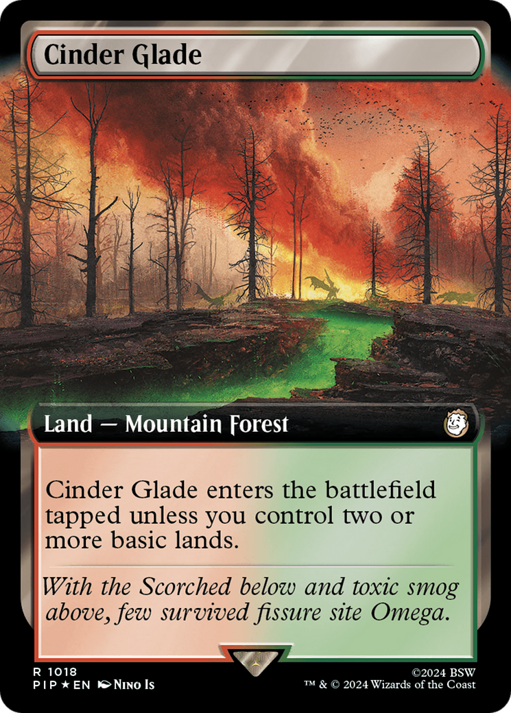 Cinder Glade (Extended Art) (Surge Foil) [Fallout] | Exor Games Bridgewater