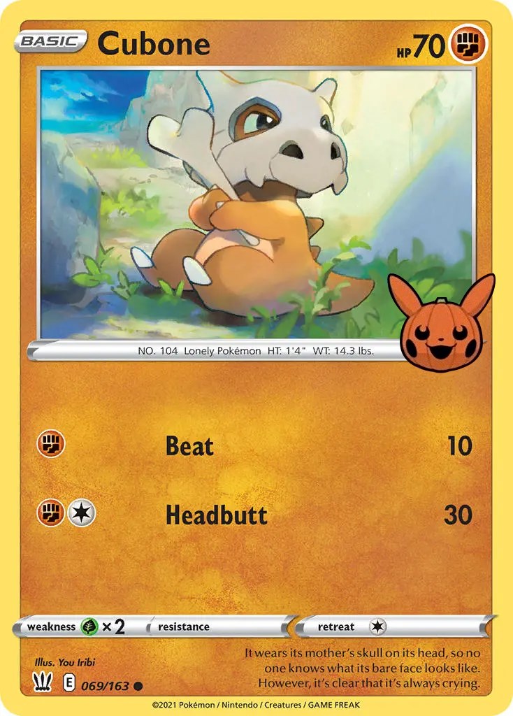 Cubone (069/163) [Trick or Trade] | Exor Games Bridgewater