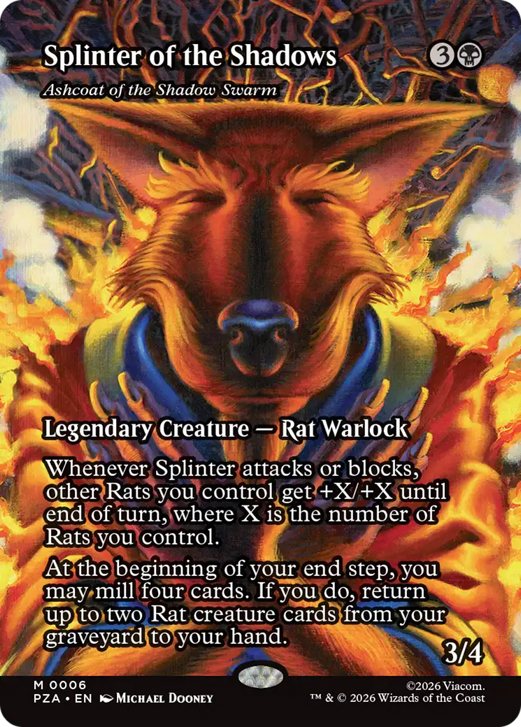 Splinter of the Shadows - Ashcoat of the Shadow Swarm (Borderless) [Teenage Mutant Ninja Turtles Eternal-Legal] | Exor Games Bridgewater