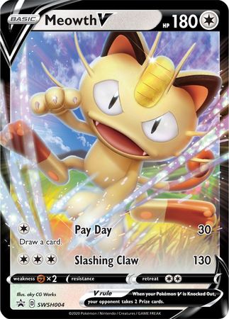 Meowth V (SWSH004) [Sword & Shield: Black Star Promos] | Exor Games Bridgewater