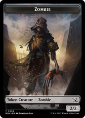 Warrior // Zombie Double-Sided Token [March of the Machine Tokens] | Exor Games Bridgewater