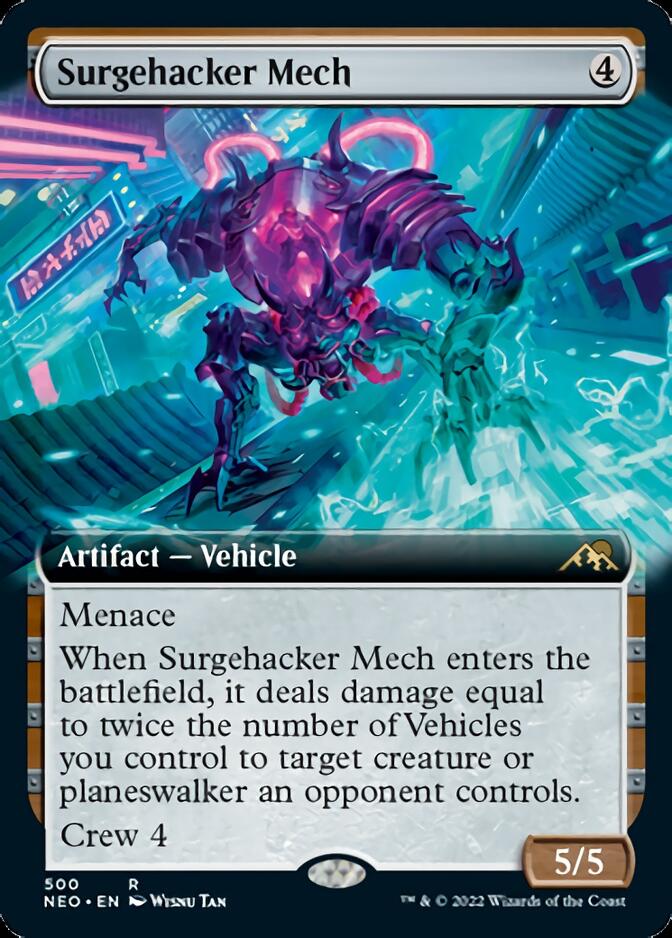 Surgehacker Mech (Extended Art) [Kamigawa: Neon Dynasty] | Exor Games Bridgewater