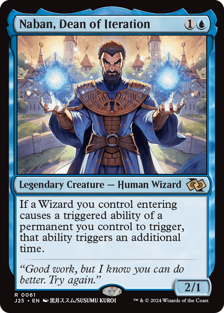 Naban, Dean of Iteration (Anime) [Foundations Jumpstart] | Exor Games Bridgewater