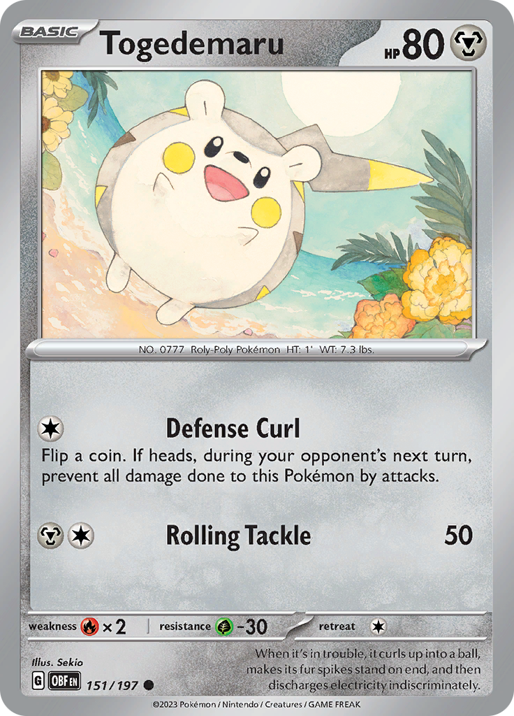 Togedemaru (151/197) [Scarlet & Violet: Obsidian Flames] | Exor Games Bridgewater