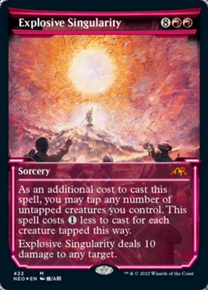 Explosive Singularity (Showcase) (Foil Etched) [Kamigawa: Neon Dynasty] | Exor Games Bridgewater