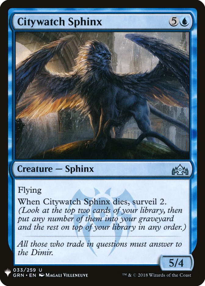 Citywatch Sphinx [Mystery Booster] | Exor Games Bridgewater