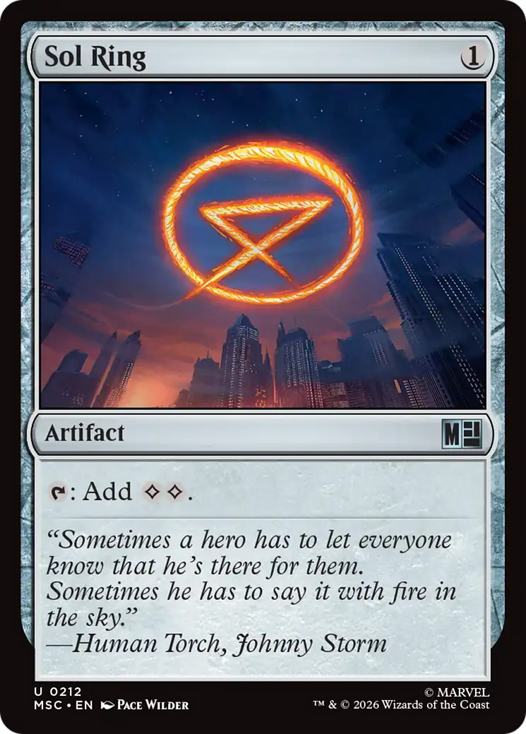 Sol Ring (0212) (Surge Foil) [Marvel Super Heroes Commander] | Exor Games Bridgewater