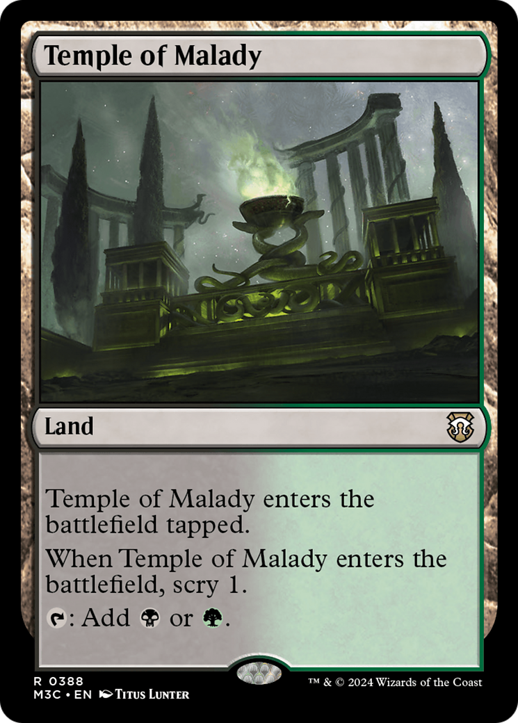 Temple of Malady (Ripple Foil) [Modern Horizons 3 Commander] | Exor Games Bridgewater