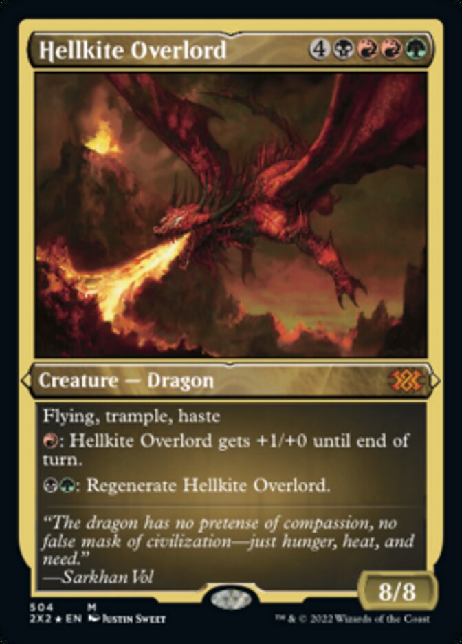 Hellkite Overlord (Foil Etched) [Double Masters 2022] | Exor Games Bridgewater