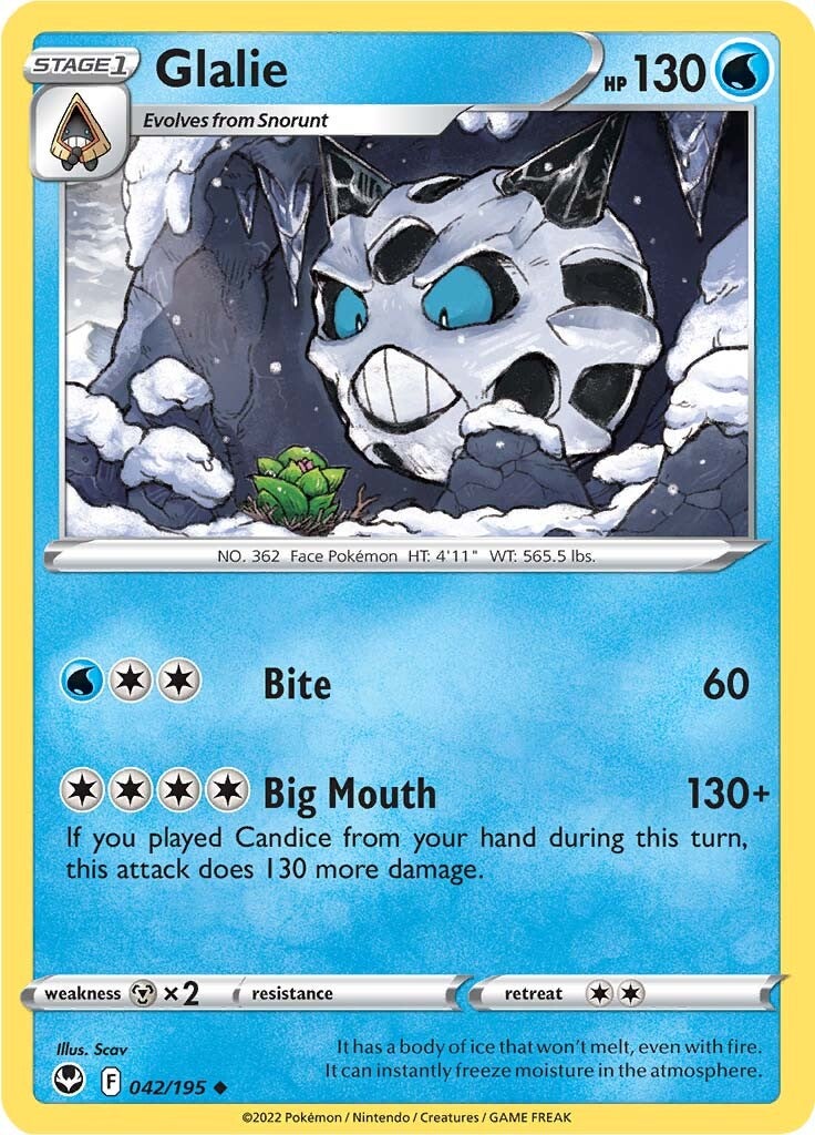 Glalie (042/195) [Sword & Shield: Silver Tempest] | Exor Games Bridgewater