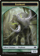 Zombie (007) // Elephant (012) Double-Sided Token [Modern Horizons Tokens] | Exor Games Bridgewater