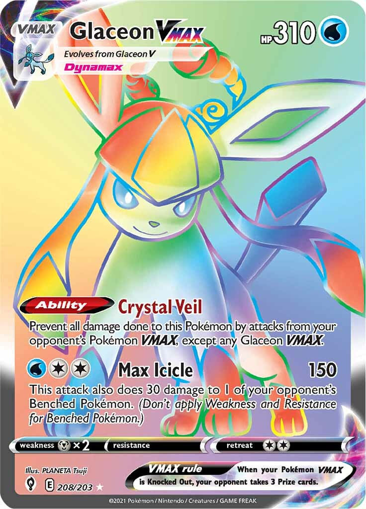 Glaceon VMAX (208/203) [Sword & Shield: Evolving Skies] | Exor Games Bridgewater