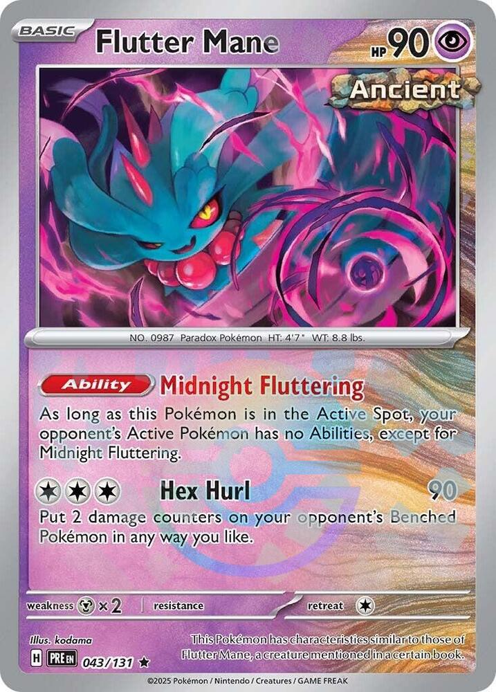 Flutter Mane (043/131) (Poke Ball Pattern) [Scarlet & Violet: Prismatic Evolutions] | Exor Games Bridgewater