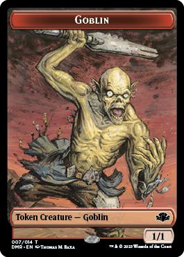 Goblin // Construct Double-Sided Token [Dominaria Remastered Tokens] | Exor Games Bridgewater