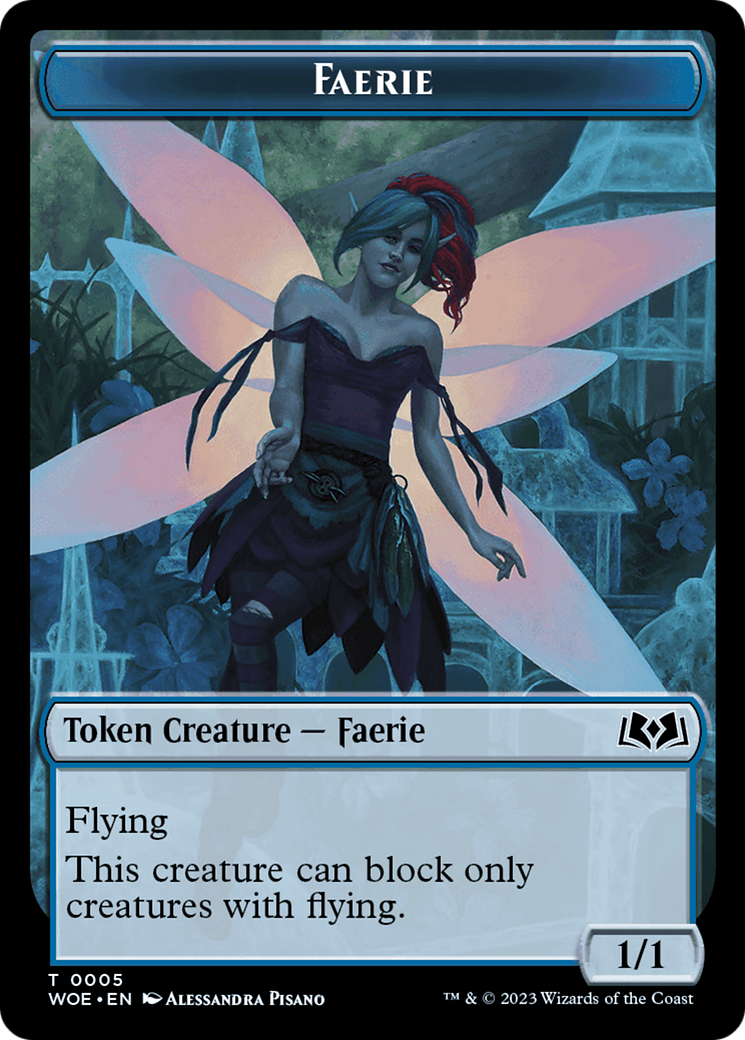 Faerie // Food (0012) Double-Sided Token [Wilds of Eldraine Tokens] | Exor Games Bridgewater