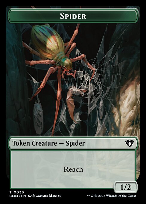 Treasure // Spider Double-Sided Token [Commander Masters Tokens] | Exor Games Bridgewater