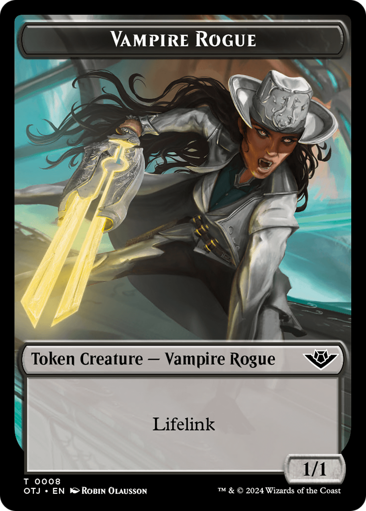 Mercenary // Vampire Rogue Double-Sided Token [Outlaws of Thunder Junction Tokens] | Exor Games Bridgewater