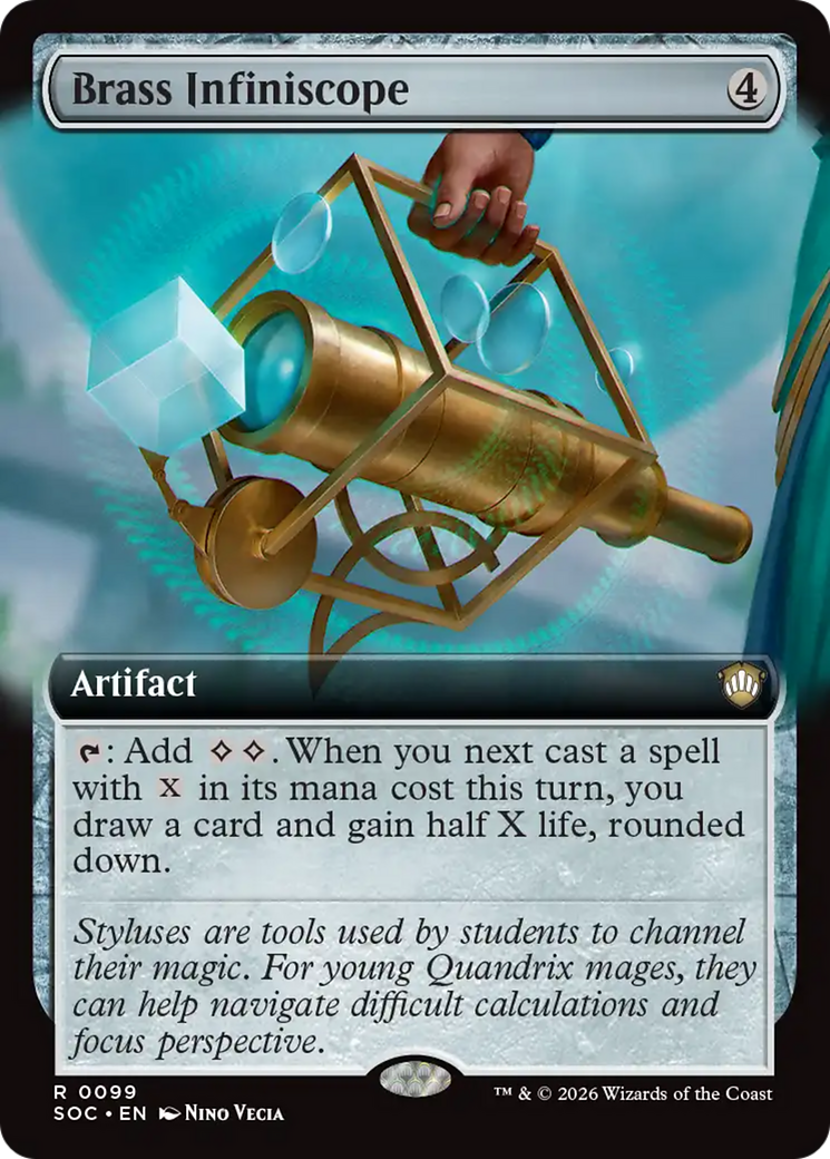 Brass Infiniscope (Extended Art) [Secrets of Strixhaven Commander] | Exor Games Bridgewater