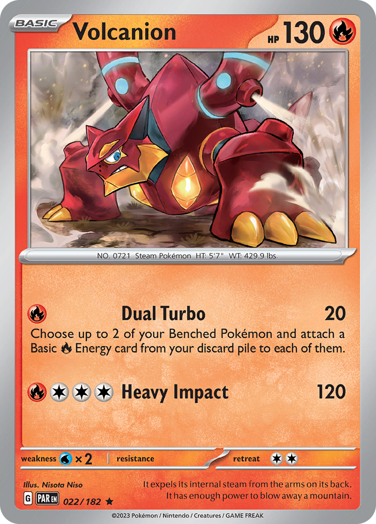 Volcanion (022/182) [Scarlet & Violet: Paradox Rift] | Exor Games Bridgewater