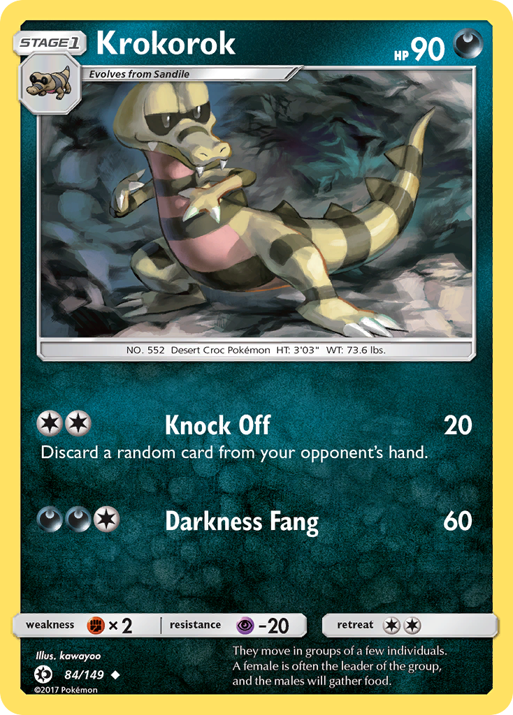 Krokorok (84/149) [Sun & Moon: Base Set] | Exor Games Bridgewater