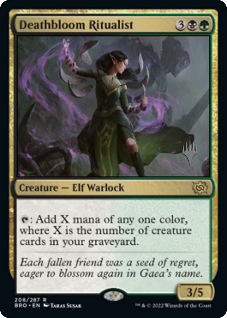 Deathbloom Ritualist (Promo Pack) [The Brothers' War Promos] | Exor Games Bridgewater