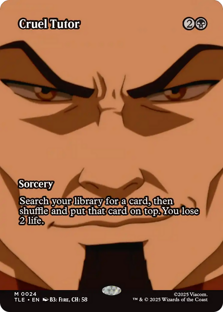 Cruel Tutor (Borderless) [Avatar: The Last Airbender: Eternal-Legal] | Exor Games Bridgewater