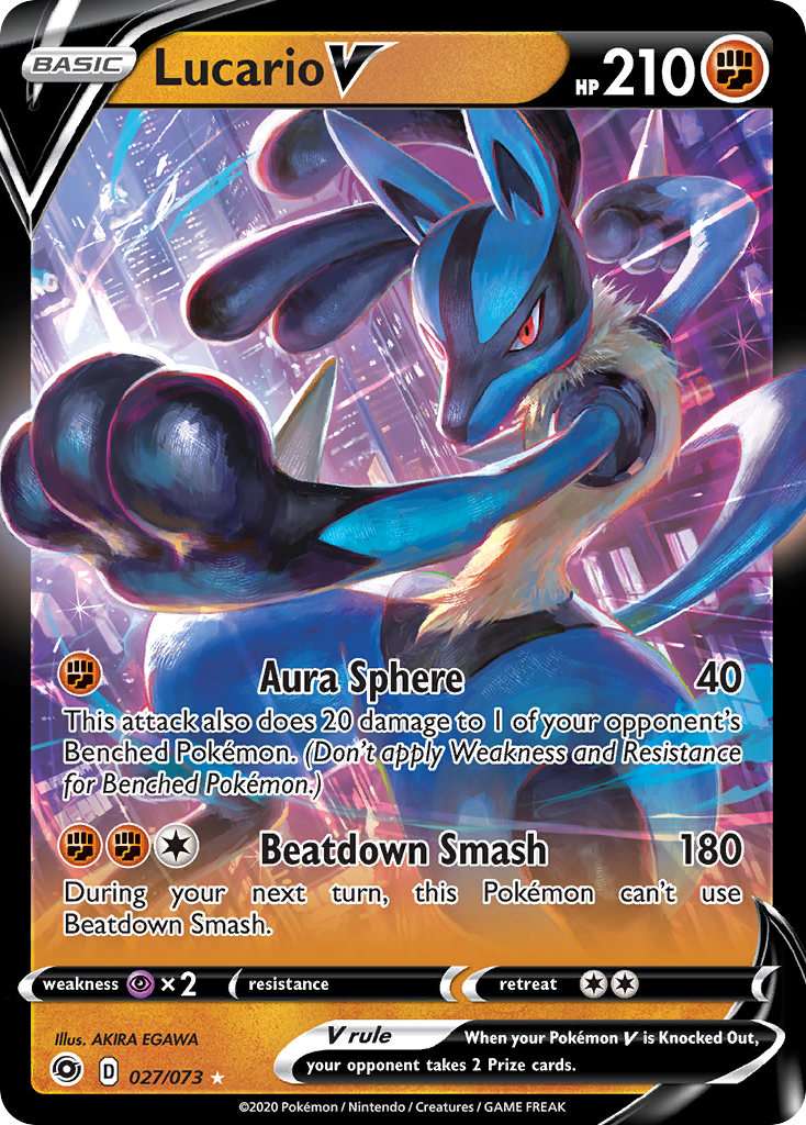 Lucario V (027/073) [Sword & Shield: Champion's Path] | Exor Games Bridgewater