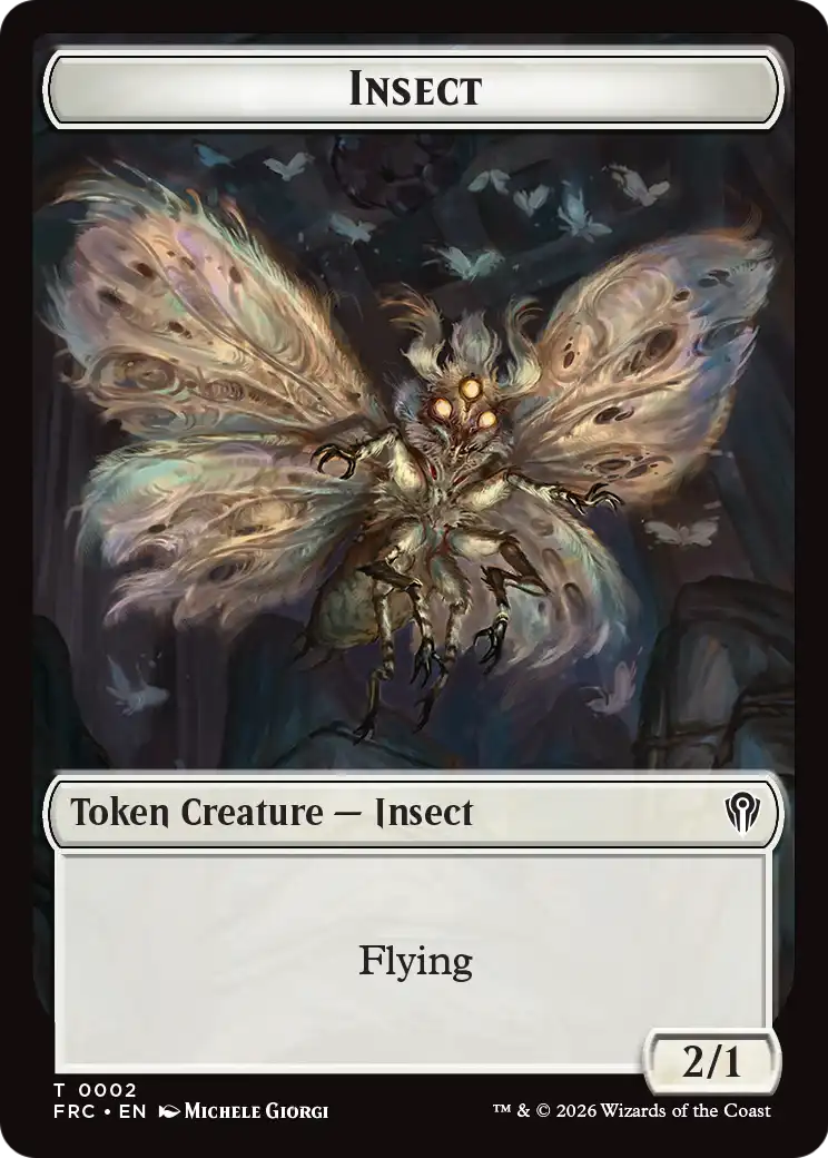 Insect // Rogue Double-Sided Token [Reality Fracture Commander Tokens] | Exor Games Bridgewater