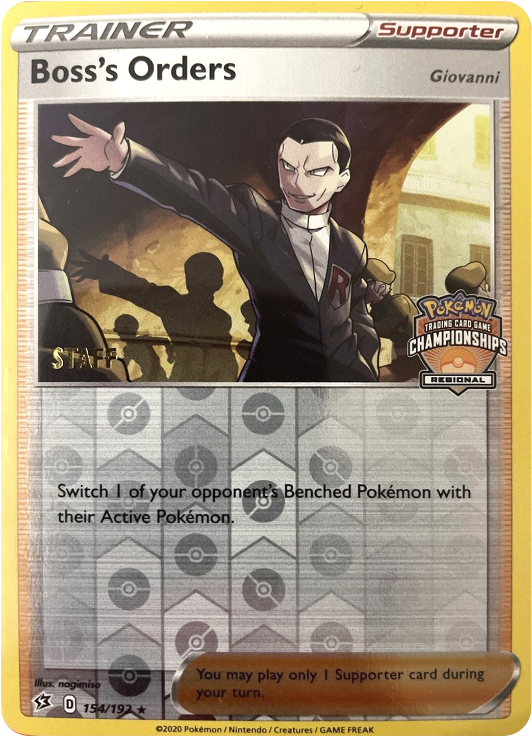 Boss's Orders (154/192) (Staff Regional Championships) [League & Championship Cards] | Exor Games Bridgewater