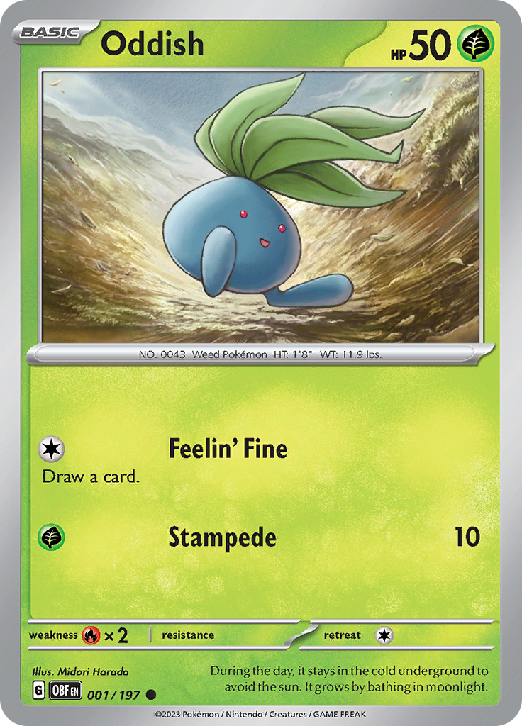 Oddish (001/197) [Scarlet & Violet: Obsidian Flames] | Exor Games Bridgewater