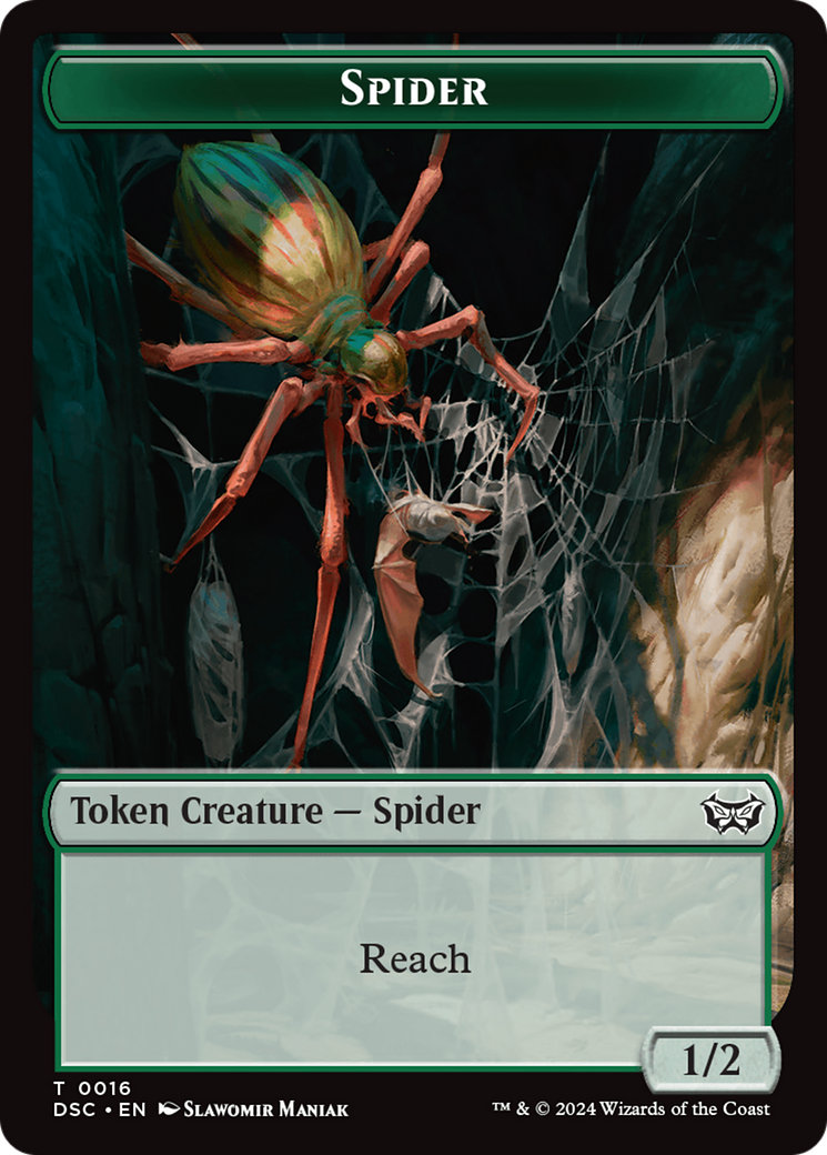 Insect (0012) // Spider Double-Sided Token [Duskmourn: House of Horror Commander Tokens] | Exor Games Bridgewater