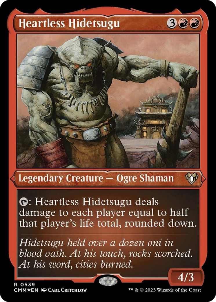 Heartless Hidetsugu (Foil Etched) [Commander Masters] | Exor Games Bridgewater