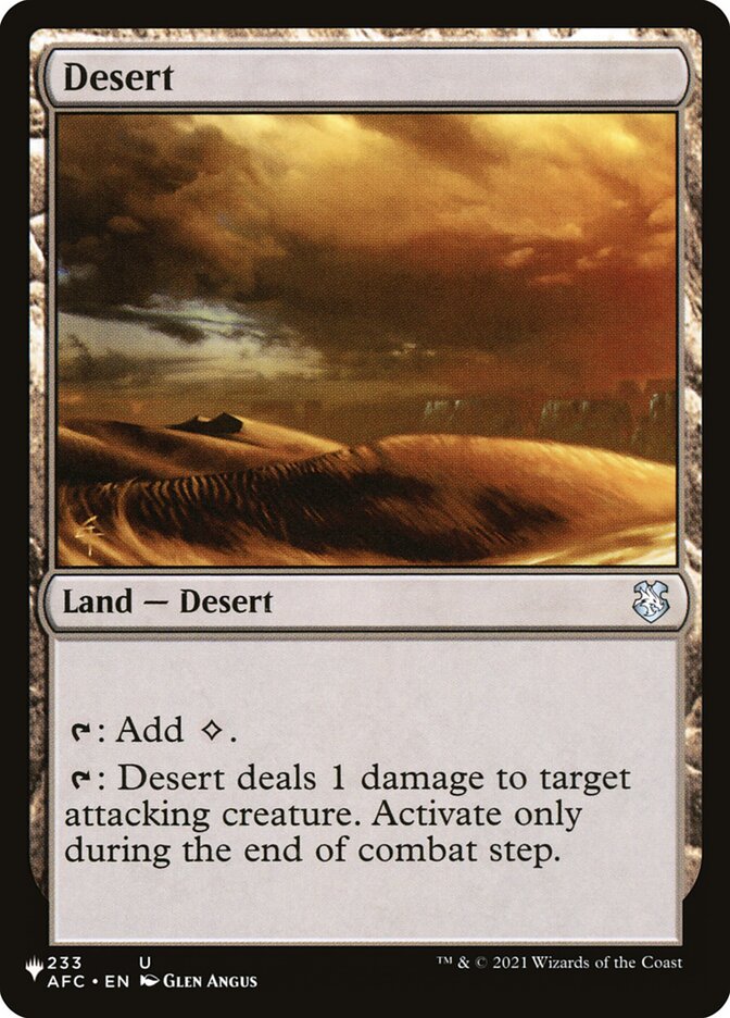 Desert [The List] | Exor Games Bridgewater