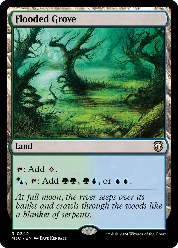 Flooded Grove (Ripple Foil) [Modern Horizons 3 Commander] | Exor Games Bridgewater