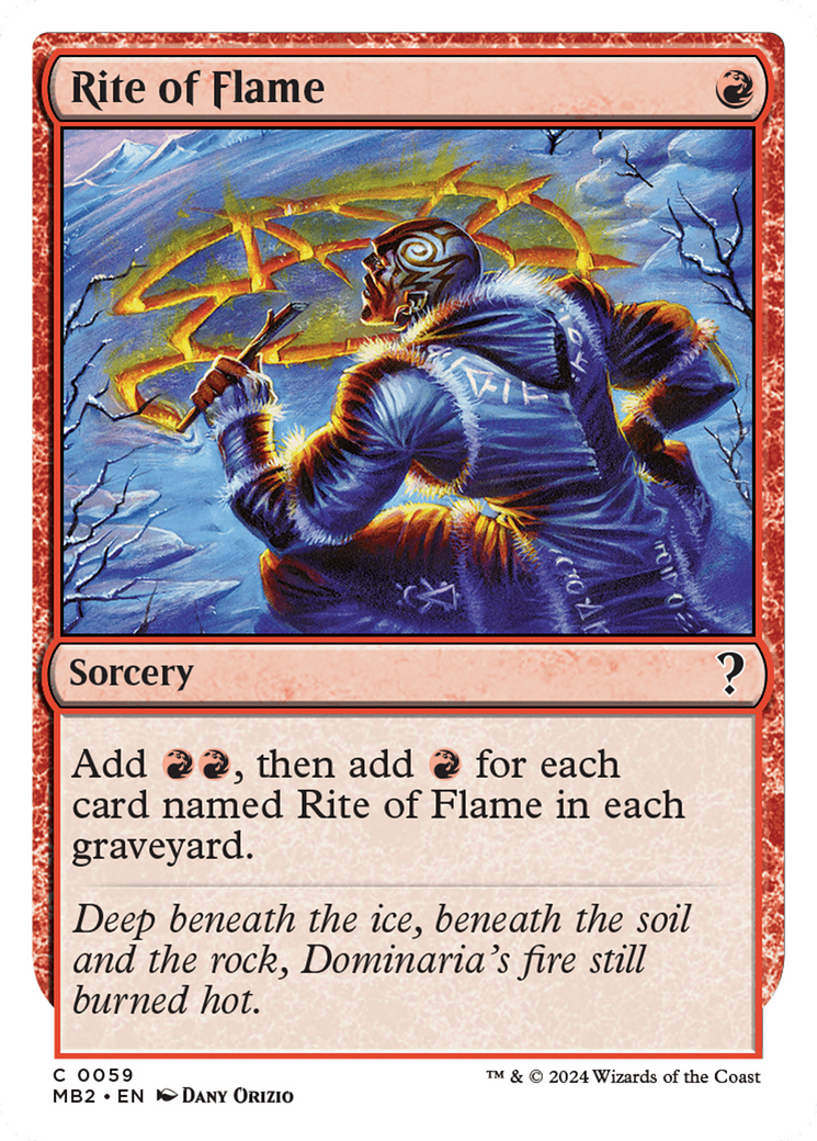 Rite of Flame (White Border) [Mystery Booster 2] | Exor Games Bridgewater
