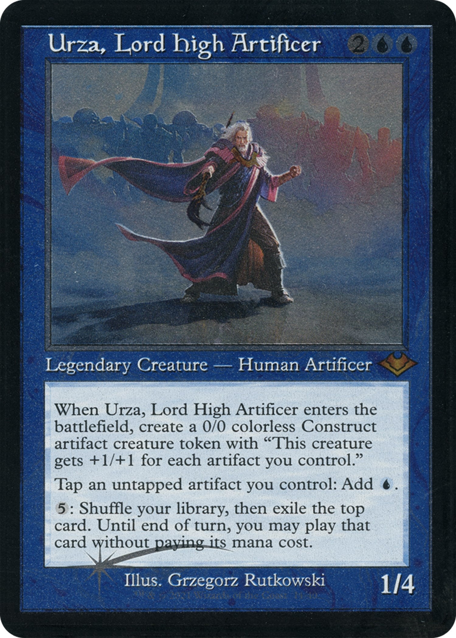 Urza, Lord High Artificer (Retro Foil Etched) [Modern Horizons] | Exor Games Bridgewater