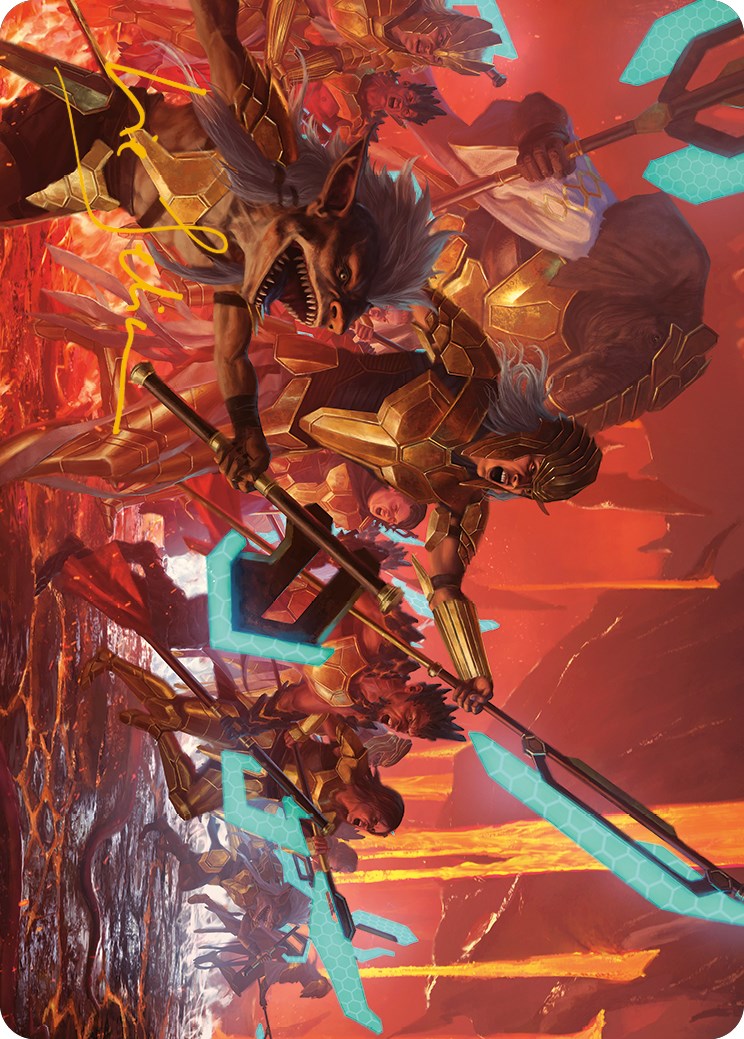 Roar of Resistance Art Card (Gold-Stamped Signature) [Phyrexia: All Will Be One Art Series] | Exor Games Bridgewater