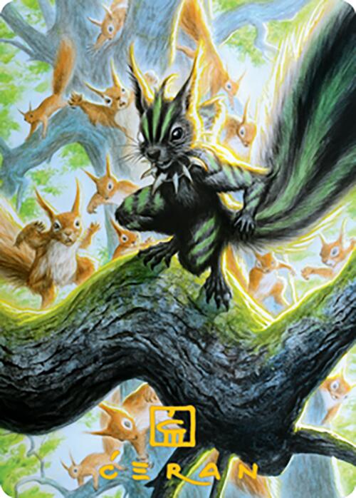 Chatterfang, Squirrel General Art Card (67) (Gold-Stamped Signature) [Modern Horizons 2 Art Series] | Exor Games Bridgewater