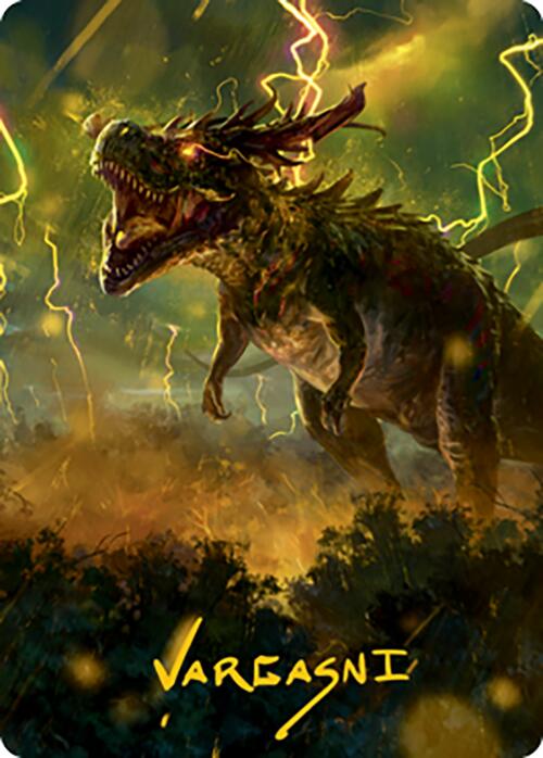 Thrasta, Tempest's Roar Art Card (42) (Gold-Stamped Signature) [Modern Horizons 2 Art Series] | Exor Games Bridgewater