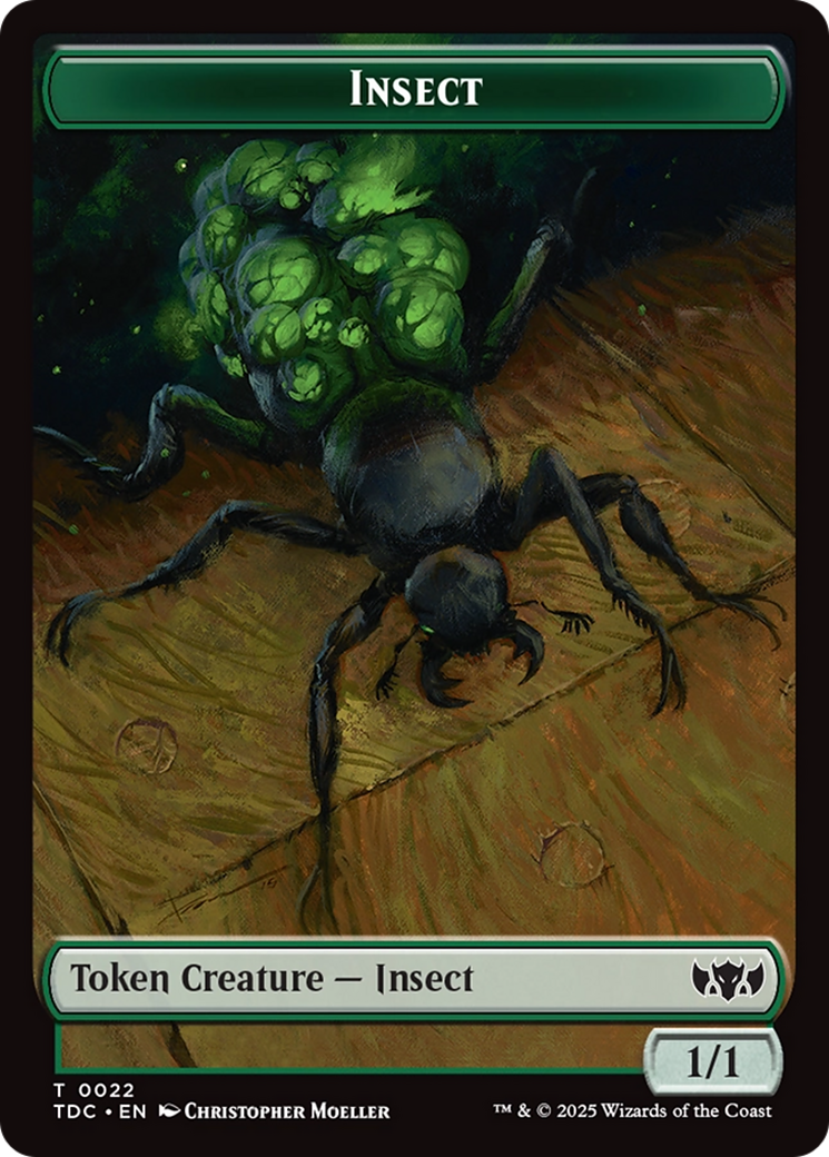 Insect (0022) // Plant Double-Sided Token [Tarkir: Dragonstorm Commander Tokens] | Exor Games Bridgewater