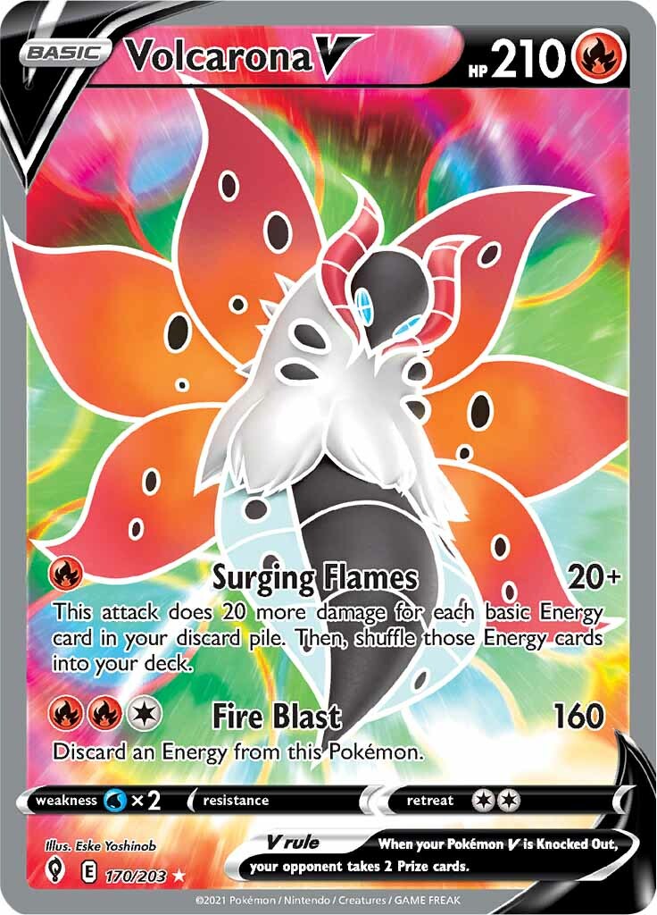 Volcarona V (170/203) [Sword & Shield: Evolving Skies] | Exor Games Bridgewater