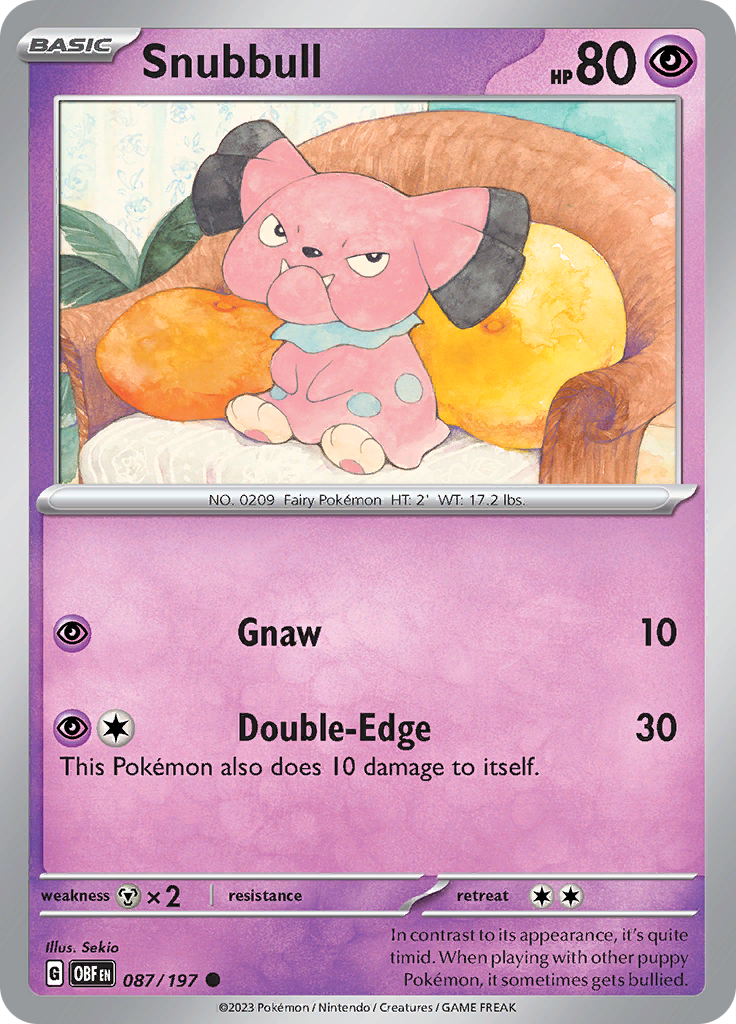 Snubbull (087/197) [Scarlet & Violet: Obsidian Flames] | Exor Games Bridgewater