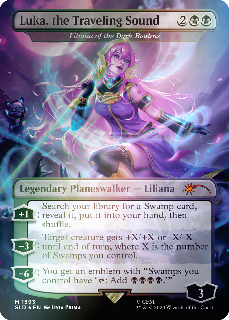 Luka, the Traveling Sound - Liliana of the Dark Realms (Rainbow Foil) [Secret Lair Drop Series] | Exor Games Bridgewater