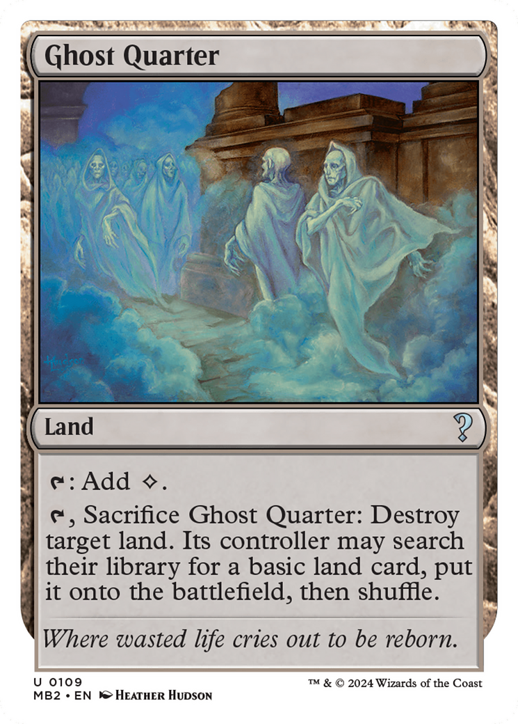 Ghost Quarter (White Border) [Mystery Booster 2] | Exor Games Bridgewater