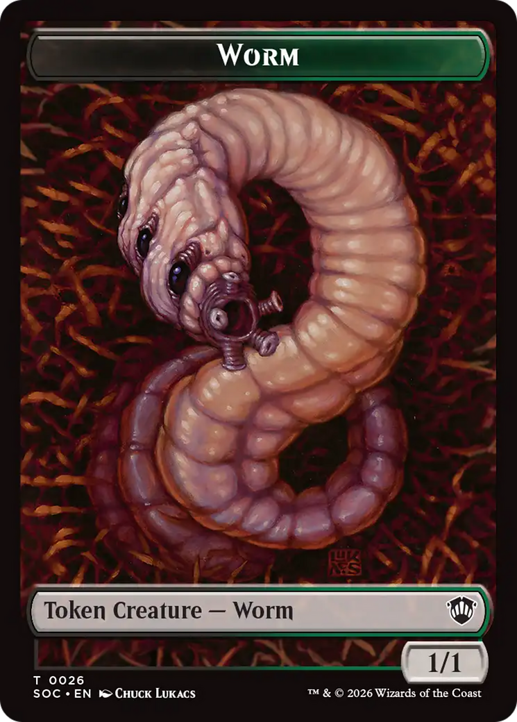 Eldrazi Spawn // Worm Double-Sided Token [Secrets of Strixhaven Commander Tokens] | Exor Games Bridgewater