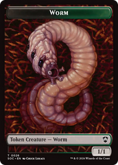 Eldrazi Spawn // Worm Double-Sided Token [Secrets of Strixhaven Commander Tokens] | Exor Games Bridgewater