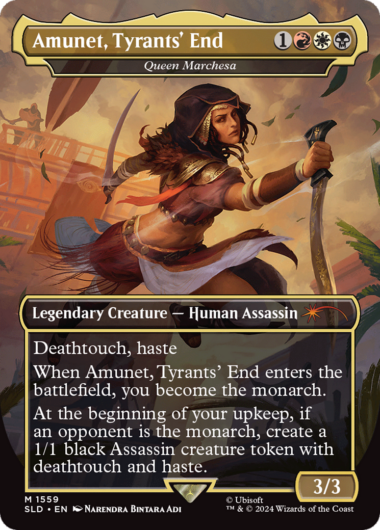 Amunet, Tyrants' End - Queen Marchesa (Rainbow Foil) [Secret Lair Drop Series] | Exor Games Bridgewater