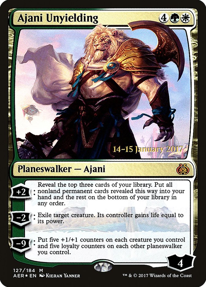 Ajani Unyielding [Aether Revolt Prerelease Promos] | Exor Games Bridgewater