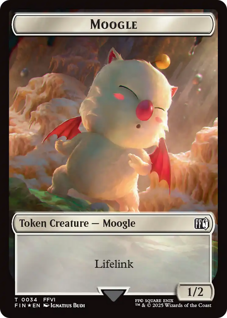 Moogle (0034) // Treasure (0036) Double-Sided Token (Surge Foil) [FINAL FANTASY Tokens] | Exor Games Bridgewater