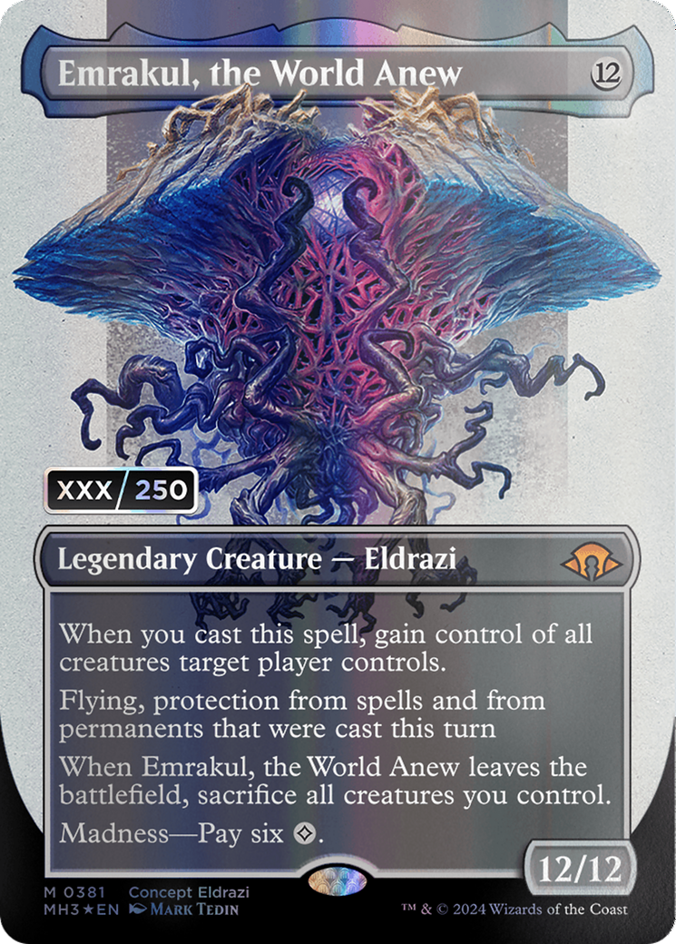 Emrakul, the World Anew (Borderless) (Serial Numbered) [Modern Horizons 3] | Exor Games Bridgewater